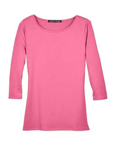 Devon & Jones DP192W Women's Perfect Fit™ Ballet Bracelet-Length Knit Top — blank garment, front view