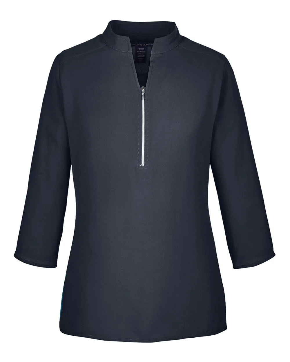 Devon & Jones DP611W Women's Perfect Fit™ Three-Quarter Sleeve Crepe Tunic — blank garment, front view