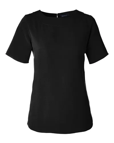 Devon & Jones DP613W Women's Perfect Fit™ Boat Neck Blouse — blank garment, front view
