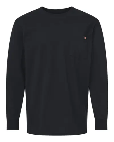 Dickies WL50T Men's Tall Traditional Heavyweight Long Sleeve T-Shirt — blank long sleeve tee, front view