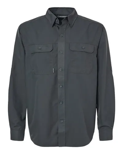 DRI DUCK 4441 Men's Crossroad Woven Shirt — blank woven shirt, front view