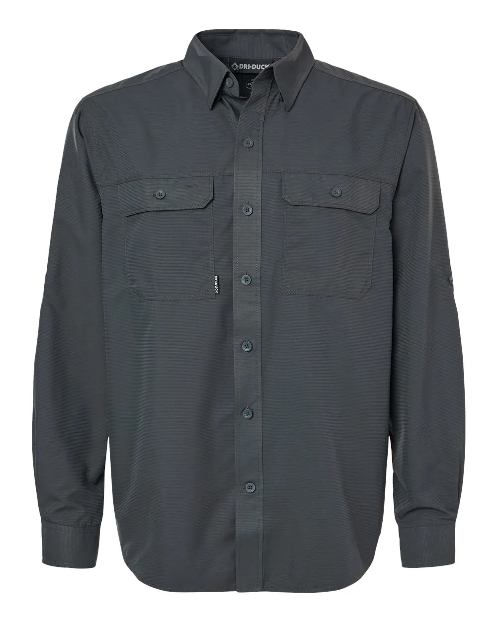 DRI DUCK 4441 Men's Crossroad Woven Shirt — blank woven shirt, front view