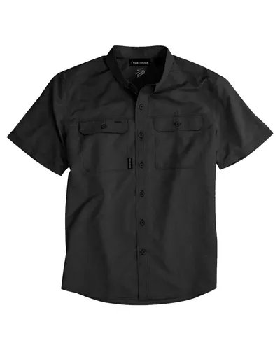 DRI DUCK 4445 Men's Crossroad Woven Short Sleeve Shirt — blank woven shirt, front view