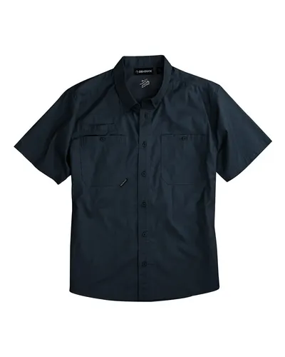 DRI DUCK 4451 Men's Craftsman Woven Short Sleeve Shirt — blank woven shirt, front view