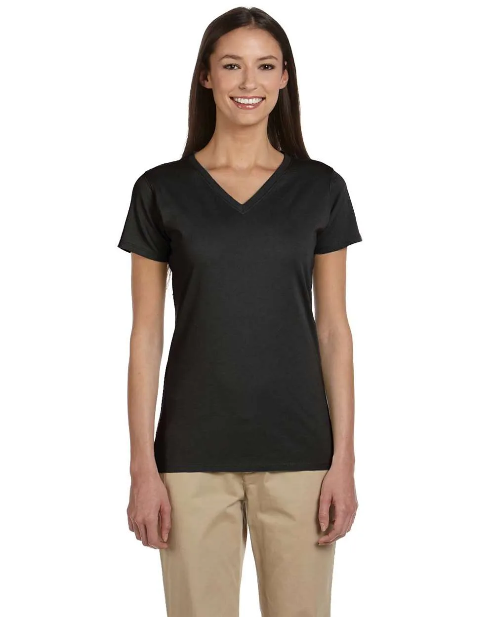 econscious EC3052 Women's Classic V-Neck T-Shirt — blank t-shirt, front view