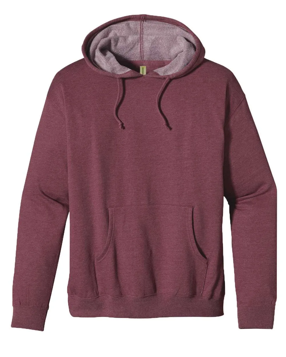 econscious EC5570 Unisex Heathered Hooded Sweatshirt — blank hooded sweatshirt, front view