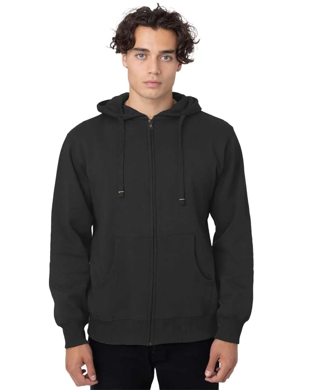 econscious EC5650 Unisex Heritage Full-Zip Hooded Sweatshirt — blank hooded sweatshirt, front view
