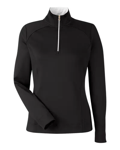 Fairway & Greene F12250 Women's Wells Tech Quarter-Zip Pullover — blank garment, front view