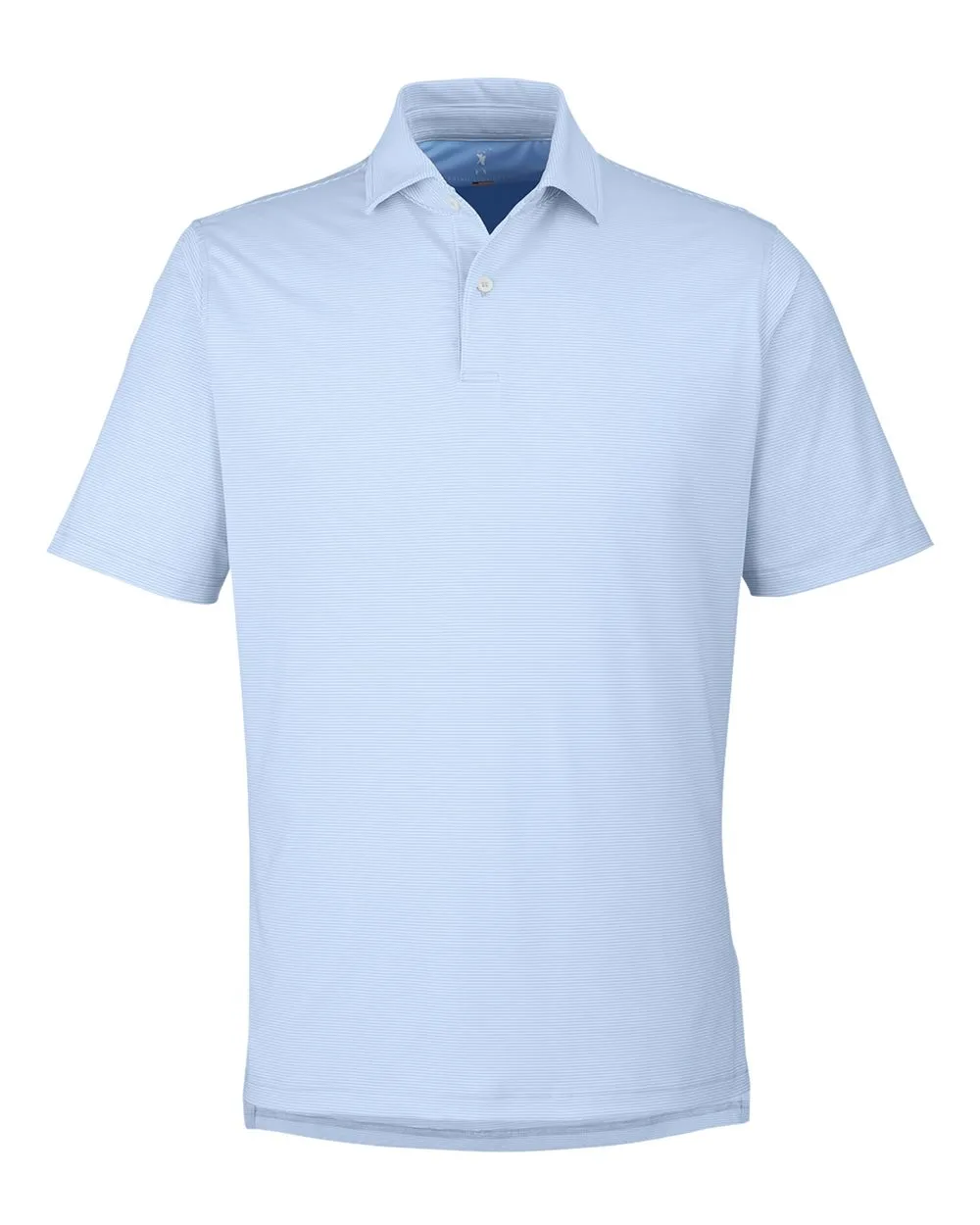 Fairway & Greene I11526 Men's USA Made Mini Stripe Tech Polo — blank polo, front view