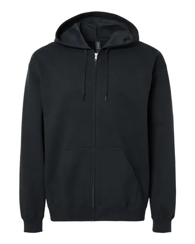 Gildan SF600 Unisex Softstyle® Full-Zip Hooded Sweatshirt — blank hooded sweatshirt, front view