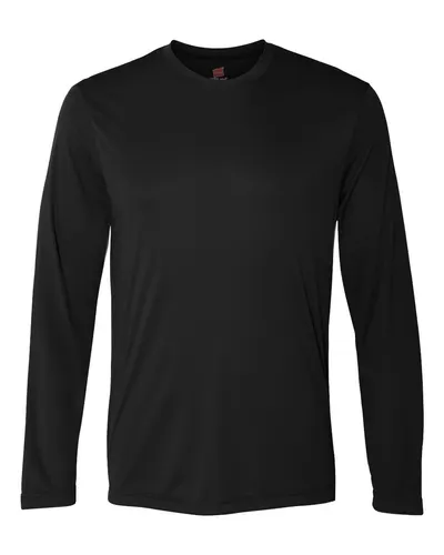 Hanes 482L Unisex Cool DRI® Long Sleeve Performance T-Shirt — blank long sleeve tee, front view