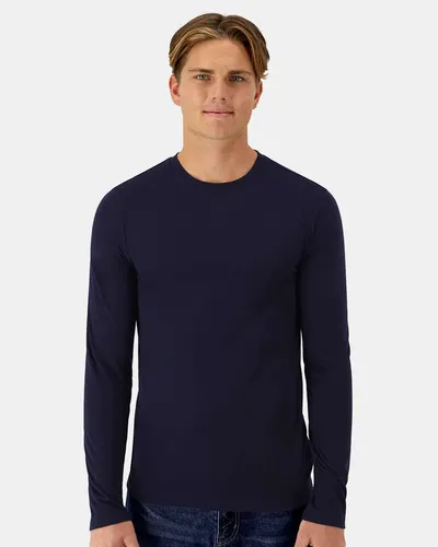 Hanes 484L Unisex Cool DRI® Cotton Touch Long Sleeve T-Shirt — blank long sleeve tee, front view