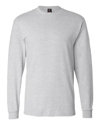 Hanes 5186 Unisex Beefy-T® Long Sleeve T-Shirt — blank long sleeve tee, front view
