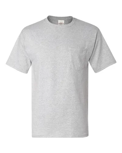 Hanes 5590 Men's Authentic Pocket T-Shirt — blank t-shirt, front view
