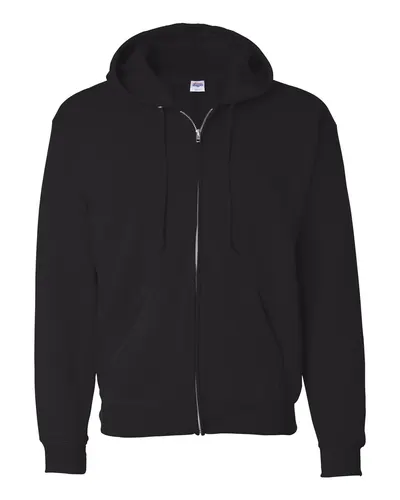 Hanes P180 Unisex EcoSmart® Full-Zip Hooded Sweatshirt — blank hooded sweatshirt, front view