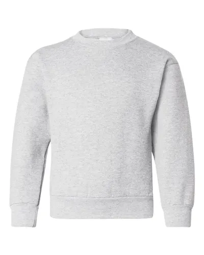 Hanes P360 Youth EcoSmart® Crewneck Sweatshirt — blank crewneck sweatshirt, front view