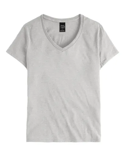 Hanes S04V Women's Perfect-T V-Neck T-Shirt — blank t-shirt, front view