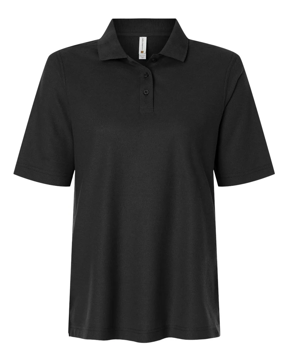 Harriton M105W Women's Maverick CVC Pique Polo — blank polo, front view