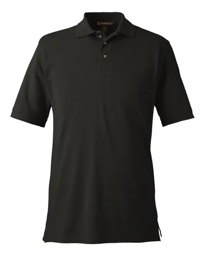 Harriton M200 Men's Pique Polo — blank polo, front view