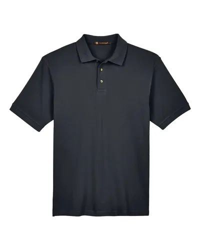 Harriton M200T Men's Tall Cotton Pique Polo — blank polo, front view