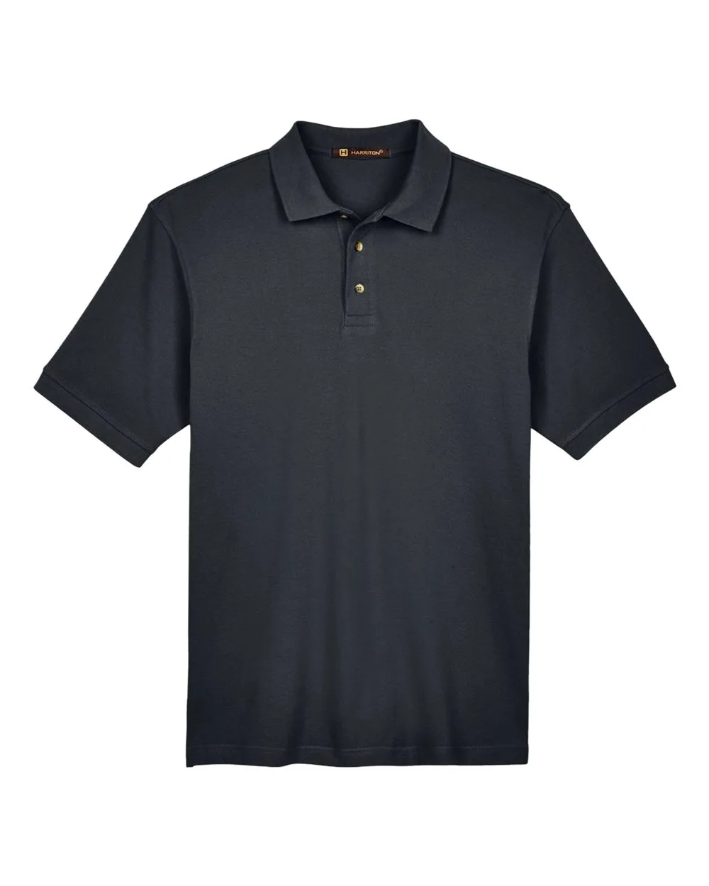 Harriton M200T Men's Tall Cotton Pique Polo — blank polo, front view