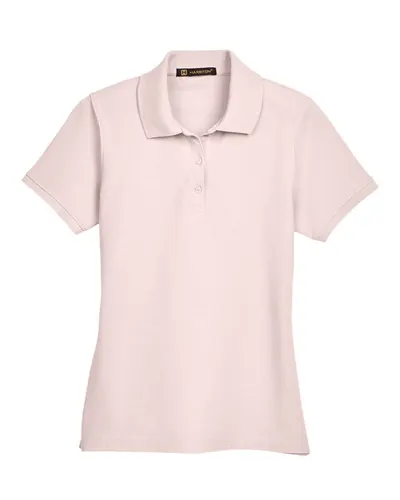 Harriton M280W Women's Blend-Tek™ Polo — blank polo, front view