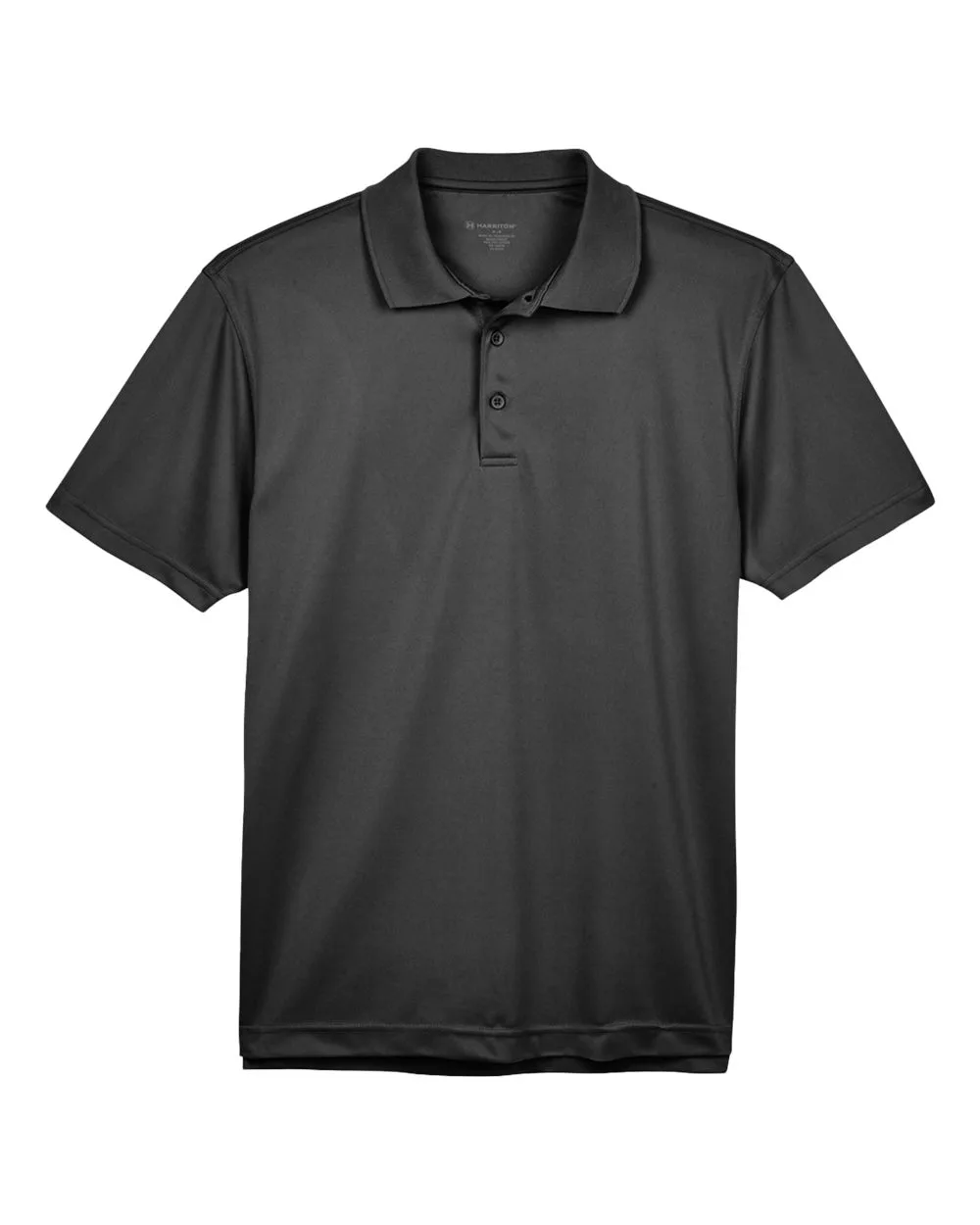 Harriton M315 Men's Polyester Jersey Polo — blank polo, front view