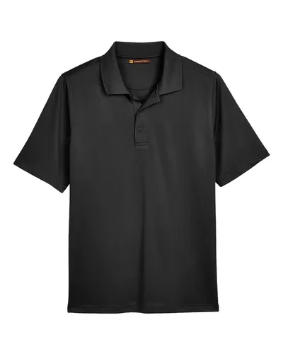 Harriton M348 Men's Advantage Snag Protection Plus Polo — blank polo, front view