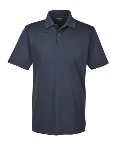 Harriton M354 Men's Micro Piqué Polo — blank polo, front view