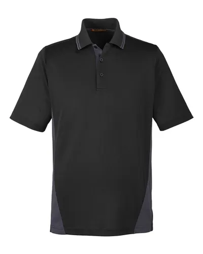 Harriton M386 Men's Flash Snag Protection Plus IL Colorblock Polo — blank polo, front view