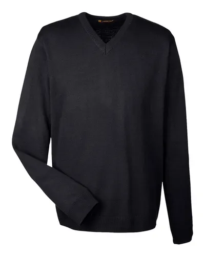 Harriton M420 Men's Pilbloc™ V-Neck Sweater — blank garment, front view