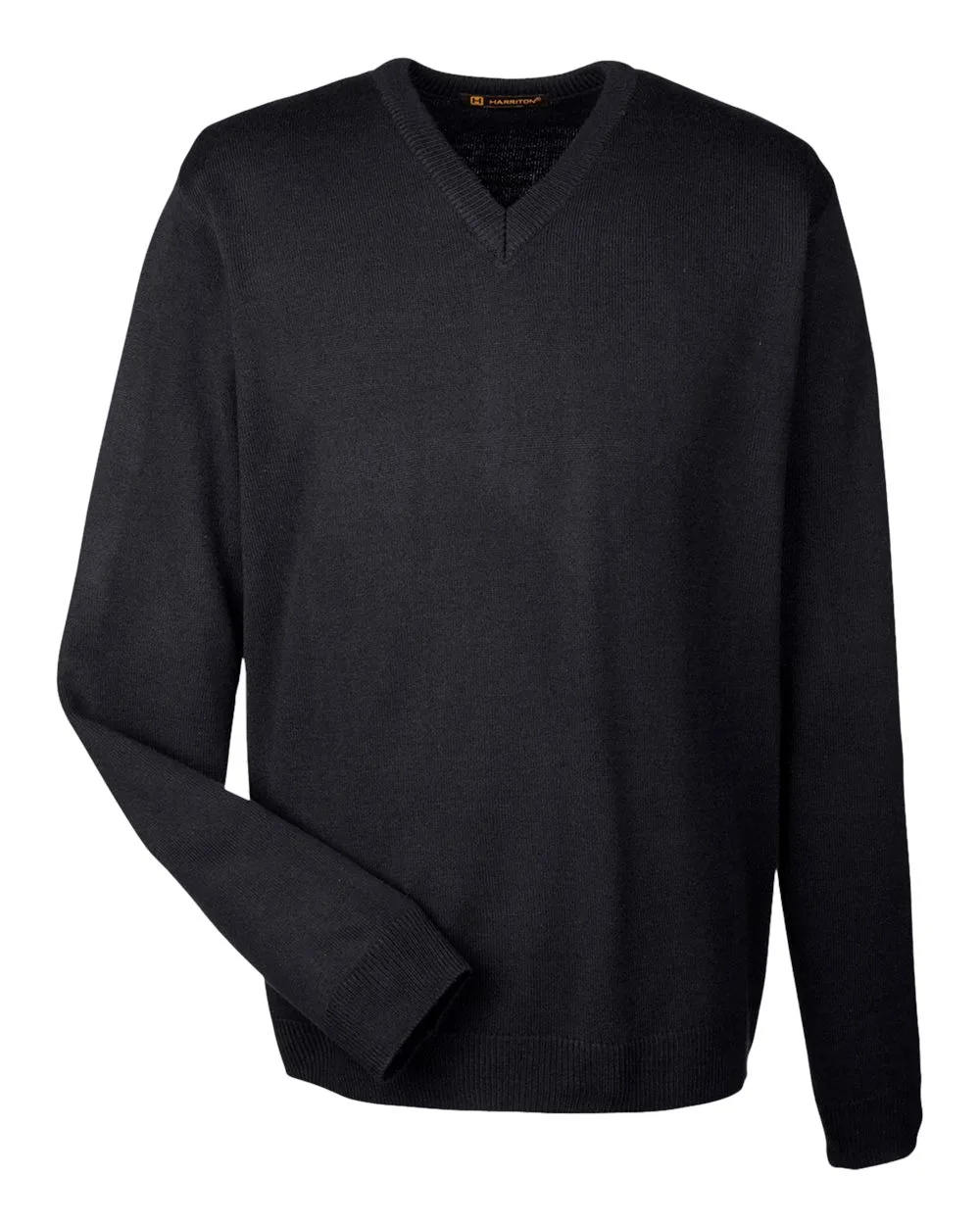 Harriton M420 Men's Pilbloc™ V-Neck Sweater — blank garment, front view