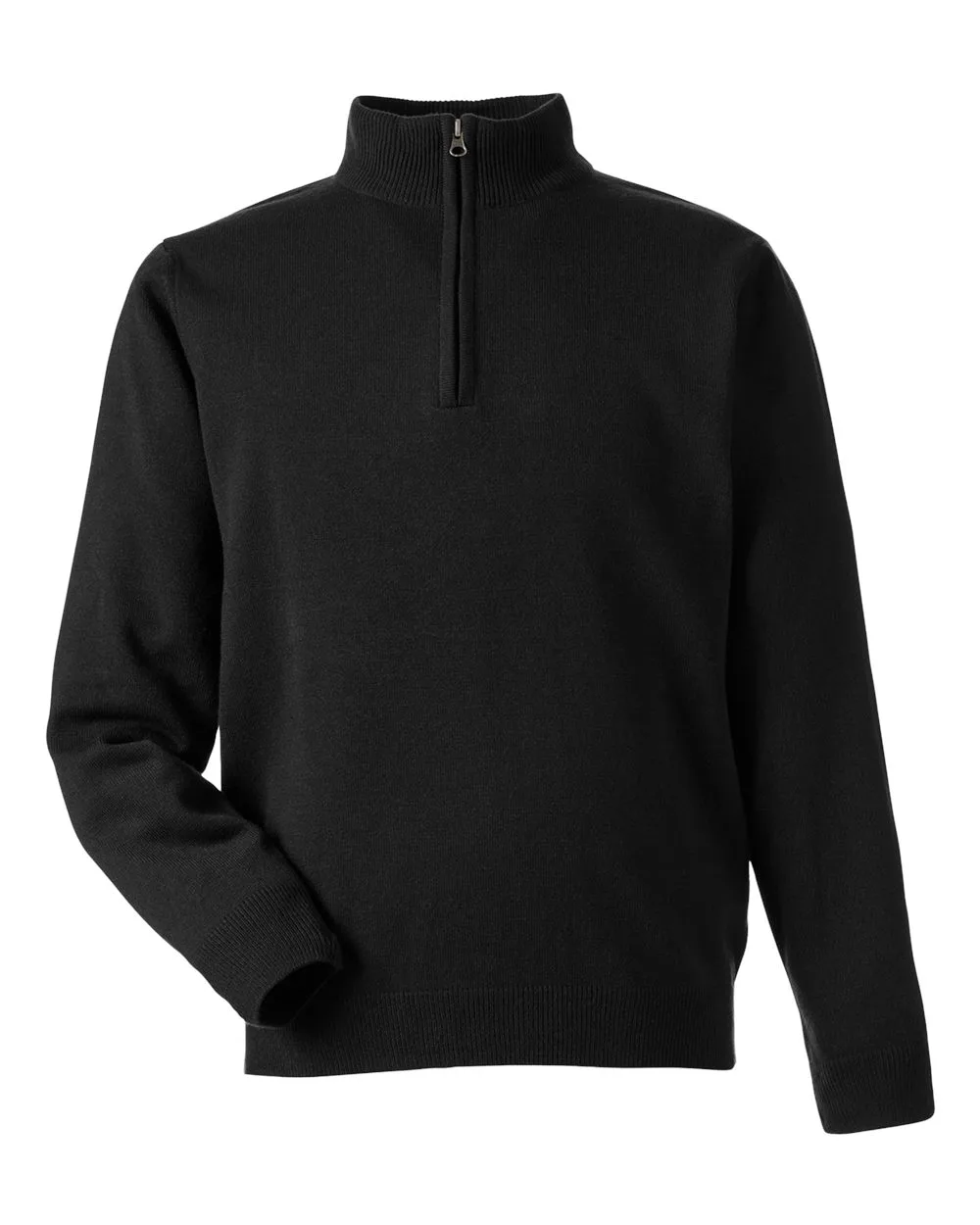 Harriton M421 Unisex Pilbloc™ Quarter-Zip Pullover Sweater — blank garment, front view