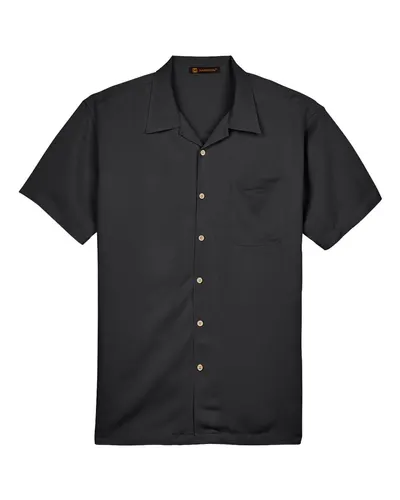 Harriton M570 Men's Bahama Cord Camp Shirt — blank garment, front view
