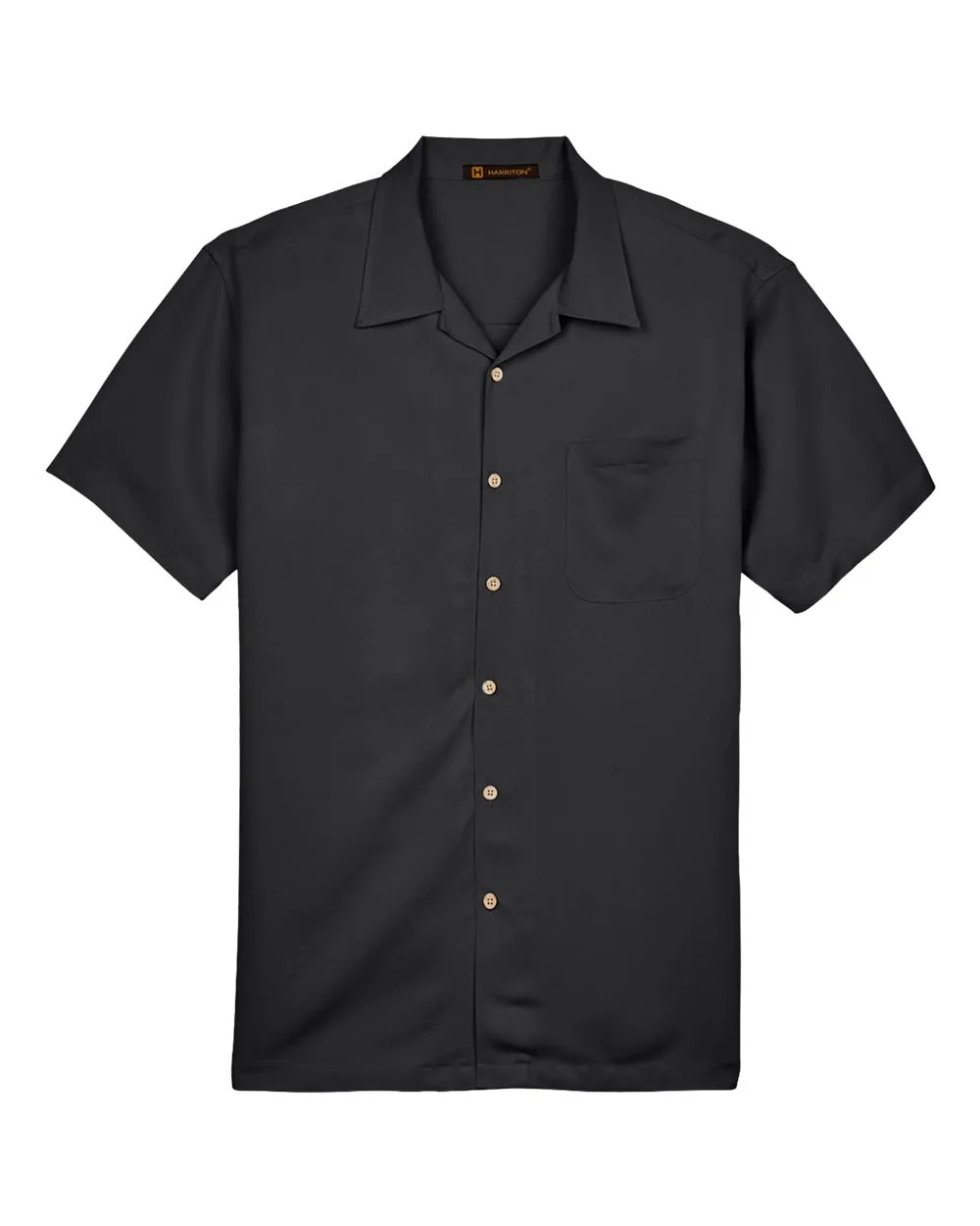 Harriton M570 Men's Bahama Cord Camp Shirt — blank garment, front view