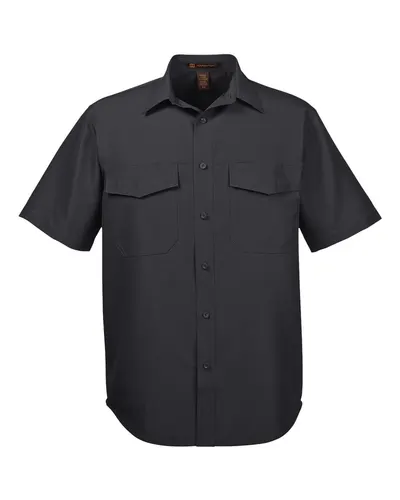Harriton M580 Men's Key West Short Sleeve Performance Staff Shirt — blank garment, front view