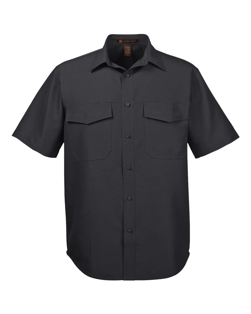 Harriton M580 Men's Key West Short Sleeve Performance Staff Shirt — blank garment, front view