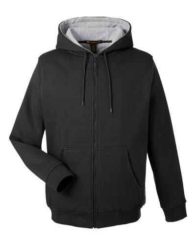 Harriton M711T Unisex Tall ClimaBloc™ Lined Heavyweight Hooded Sweatshirt — blank hooded sweatshirt, front view