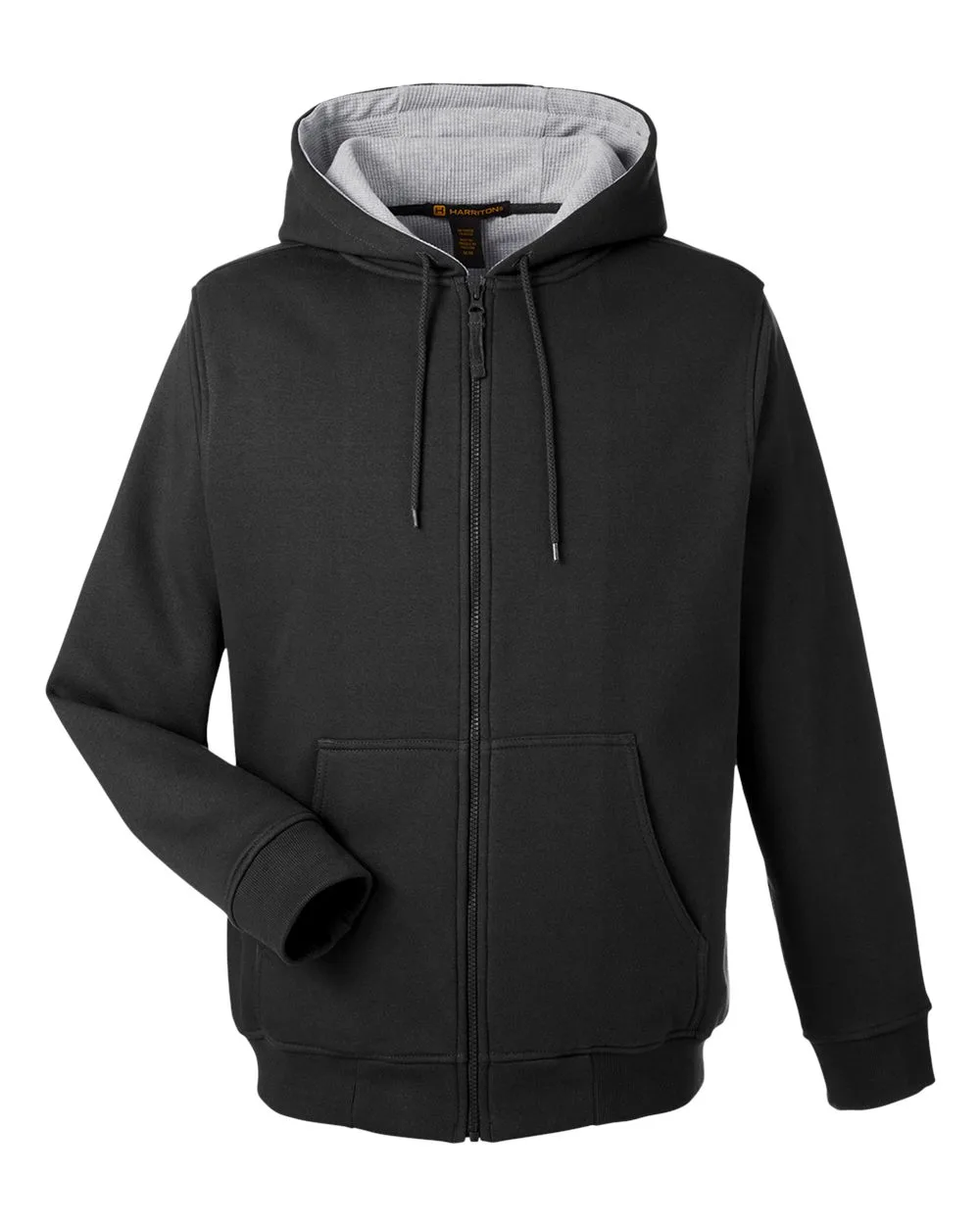 Harriton M711T Unisex Tall ClimaBloc™ Lined Heavyweight Hooded Sweatshirt — blank hooded sweatshirt, front view