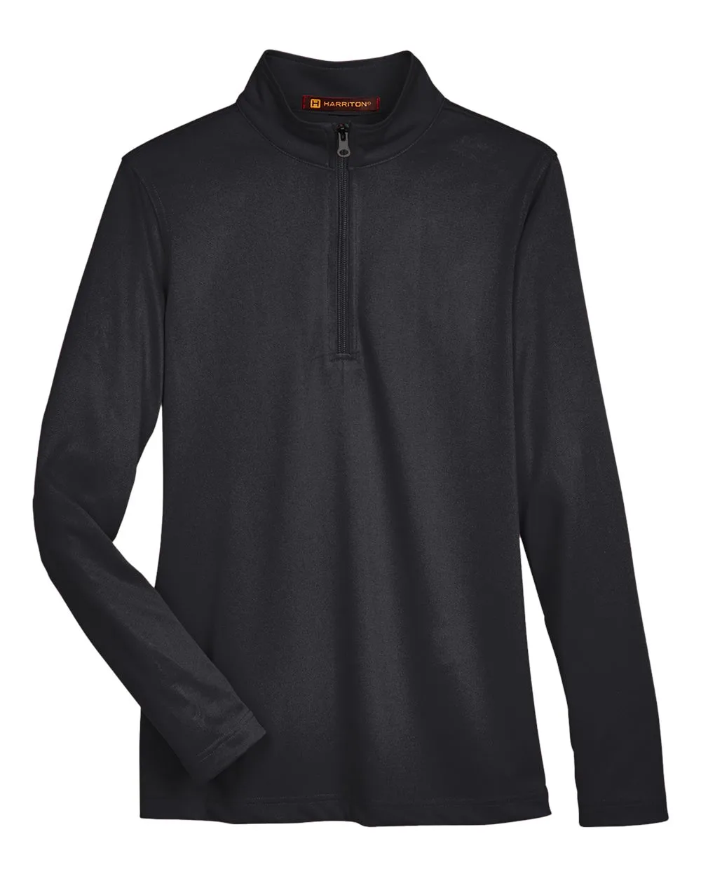 Harriton M748W Women's Advantage Snag Protection Plus Quarter-Zip Pullover — blank garment, front view
