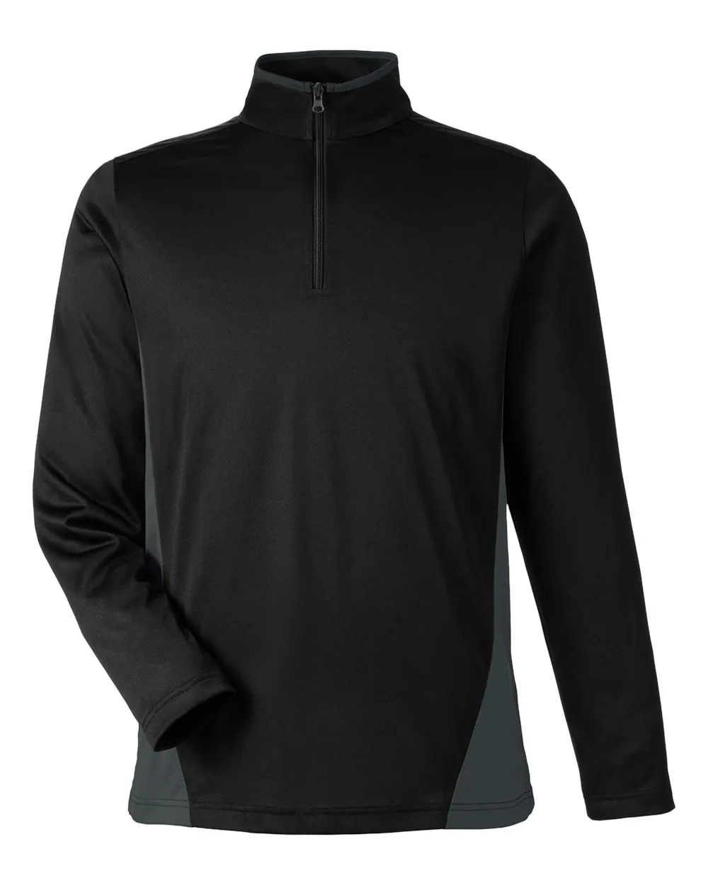 Harriton M786 Men's Flash Snag Protection Plus IL Colorblock Quarter-Zip Pullover — blank garment, front view