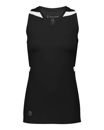 Holloway 221337 Women's PR Max Compression Racerback Jersey — blank t-shirt, front view