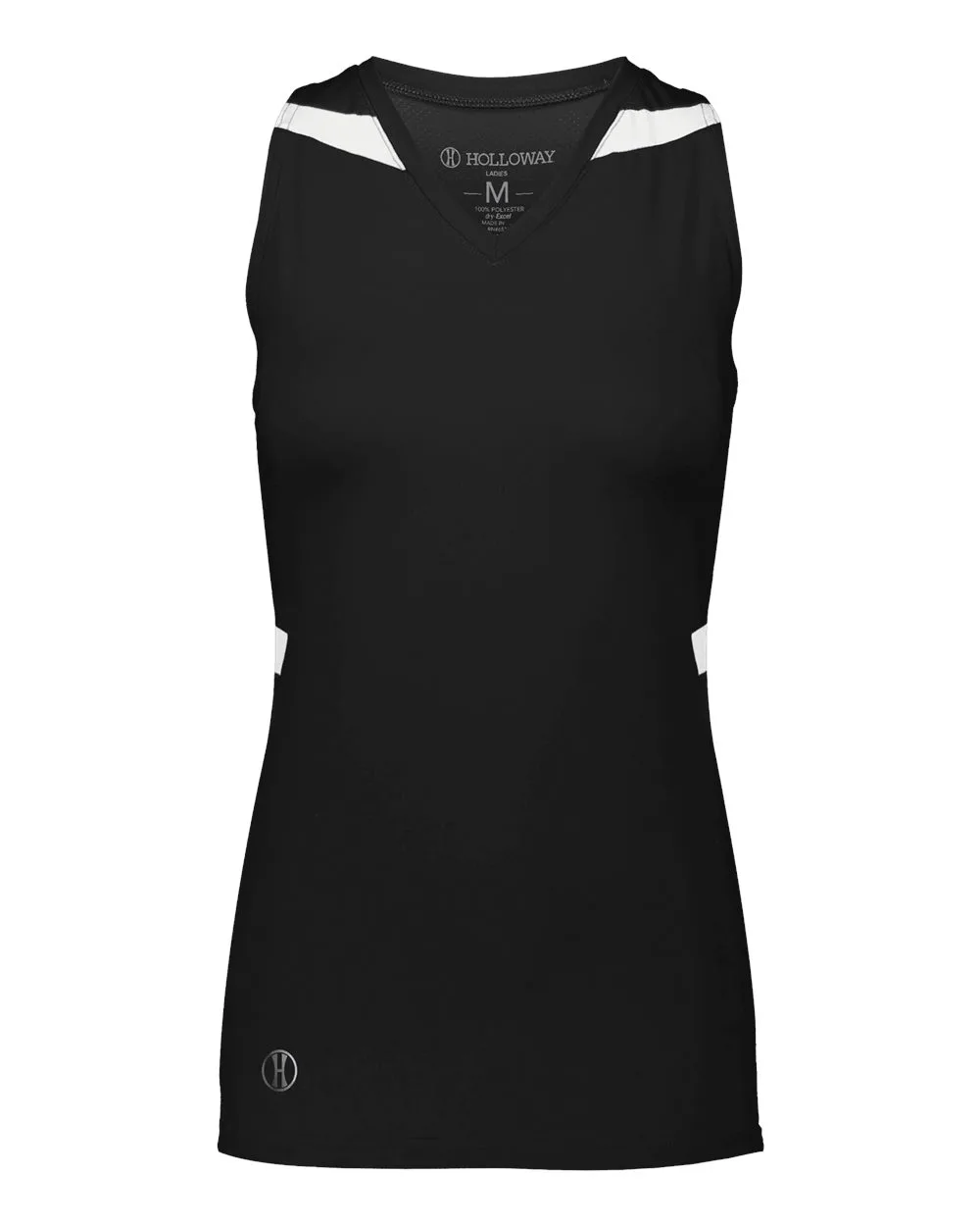 Holloway 221337 Women's PR Max Compression Racerback Jersey — blank t-shirt, front view