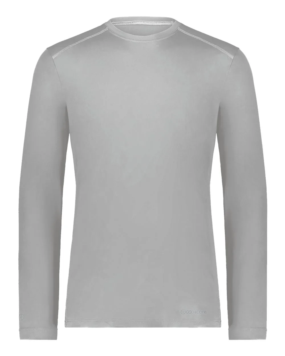 Holloway 222138 Unisex Essential Long Sleeve T-Shirt Powered By Coolcore — blank long sleeve tee, front view