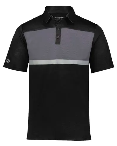 Holloway 222576 Men's Dry-Excel™ Prism Bold Polo — blank polo, front view