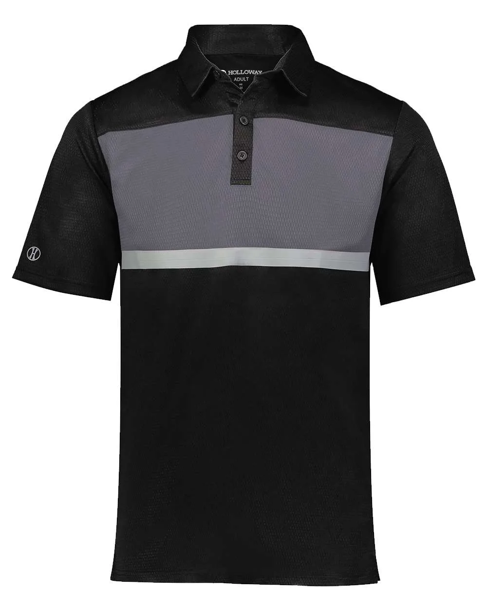 Holloway 222576 Men's Dry-Excel™ Prism Bold Polo — blank polo, front view