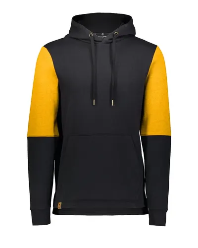 Holloway 222581 Men's All-American Team Fleece Colorblocked Hooded Sweatshirt — blank hooded sweatshirt, front view