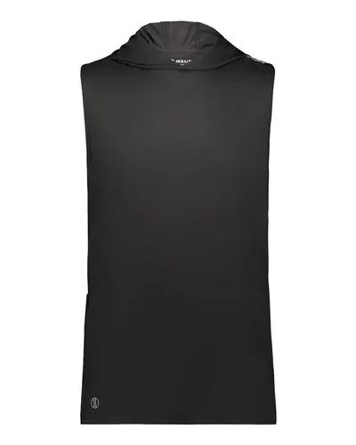 Holloway 222590 Unisex CoolCore® Sleeveless Hooded T-Shirt — blank hooded sweatshirt, front view