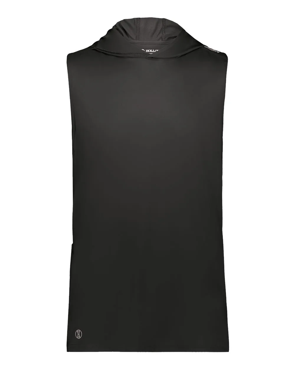 Holloway 222590 Unisex CoolCore® Sleeveless Hooded T-Shirt — blank hooded sweatshirt, front view