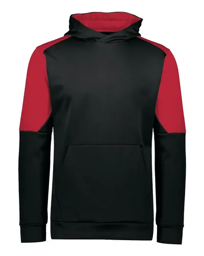 Holloway 222640 Youth Blue Chip Hooded Sweatshirt — blank hooded sweatshirt, front view